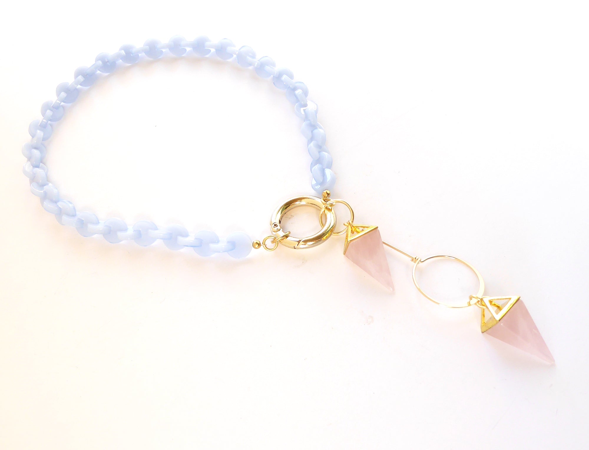 Rose quartz spike necklace by Jenny Dayco 2