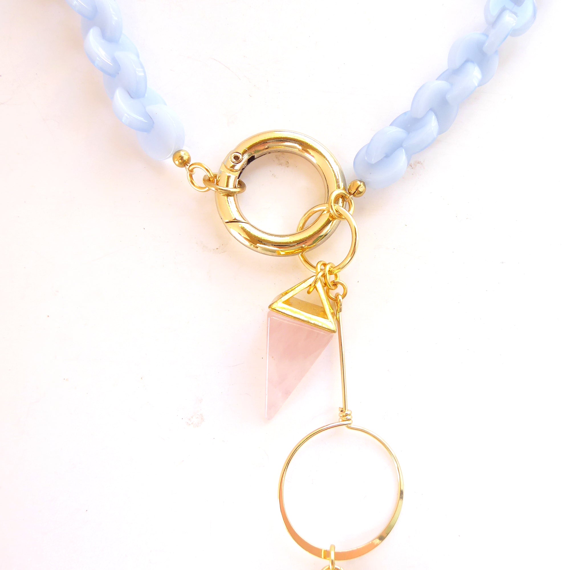 Rose quartz spike necklace by Jenny Dayco 5