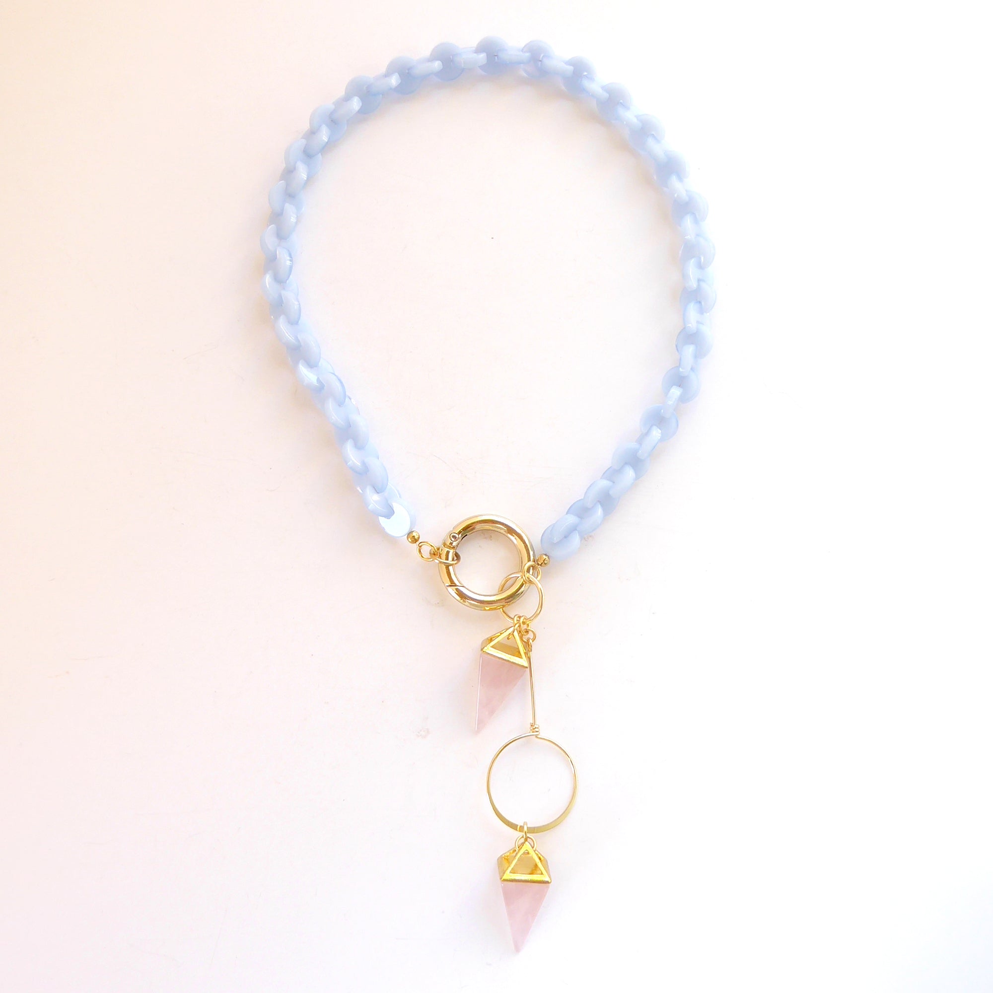 Rose quartz spike necklace by Jenny Dayco 6