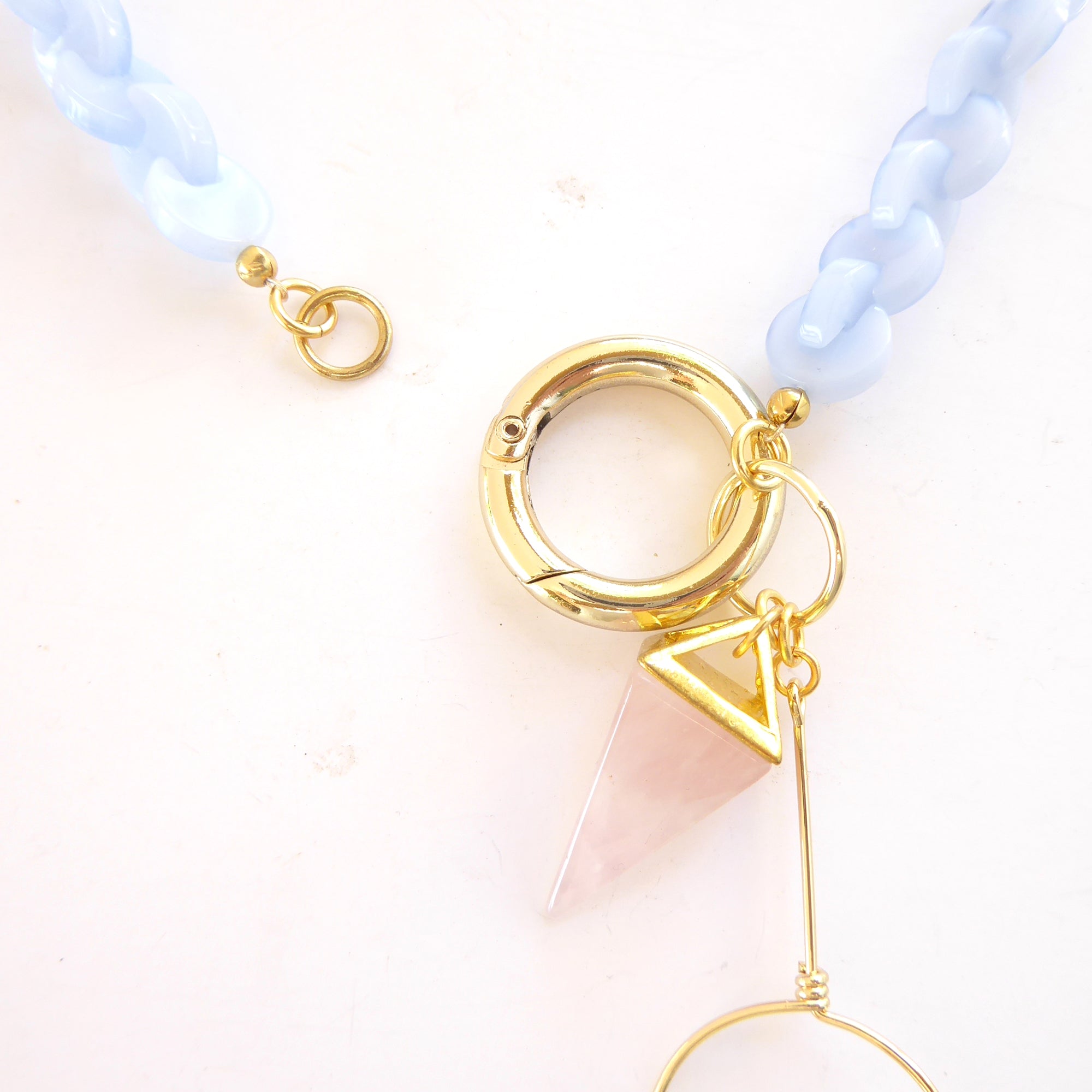 Rose quartz spike necklace by Jenny Dayco 7
