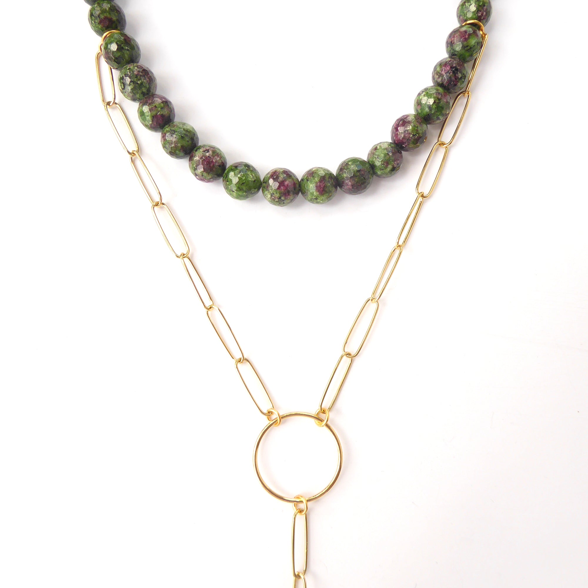 Ruby in zoisite necklace by Jenny Dayco 3