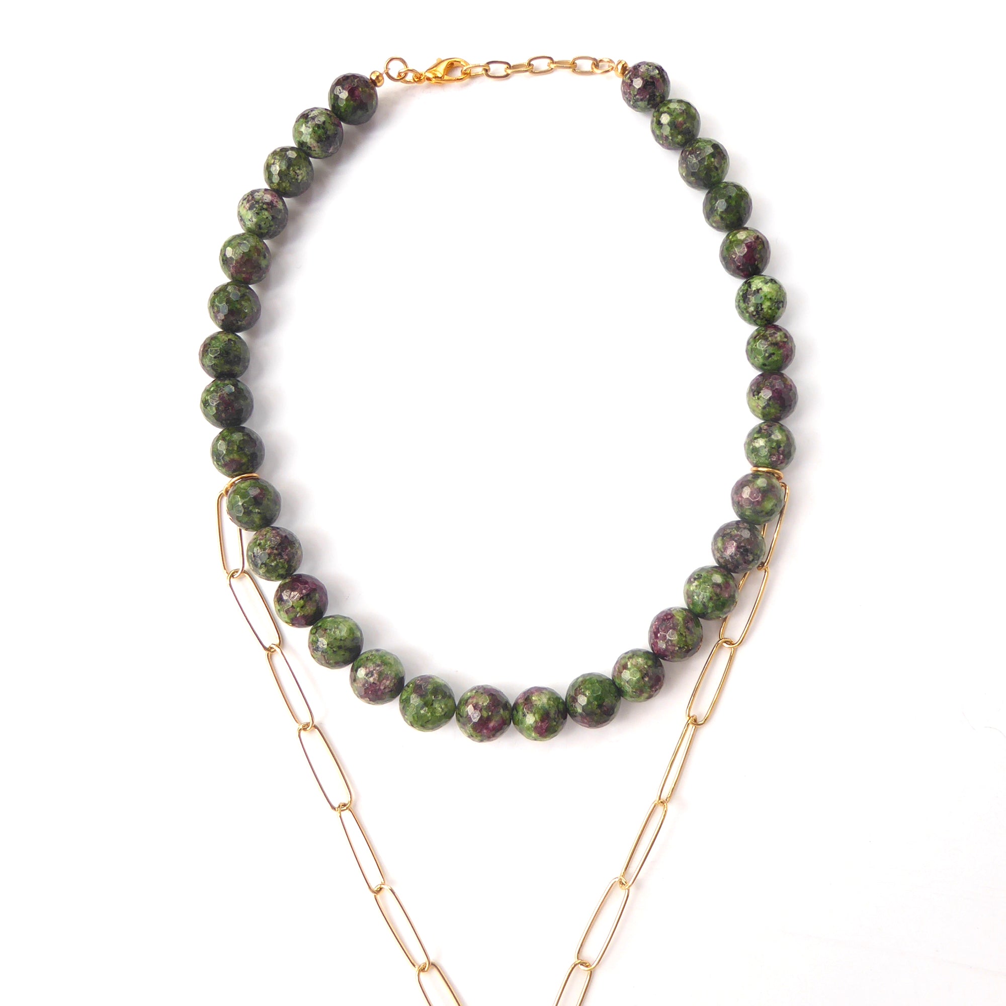 Ruby in zoisite necklace by Jenny Dayco 6