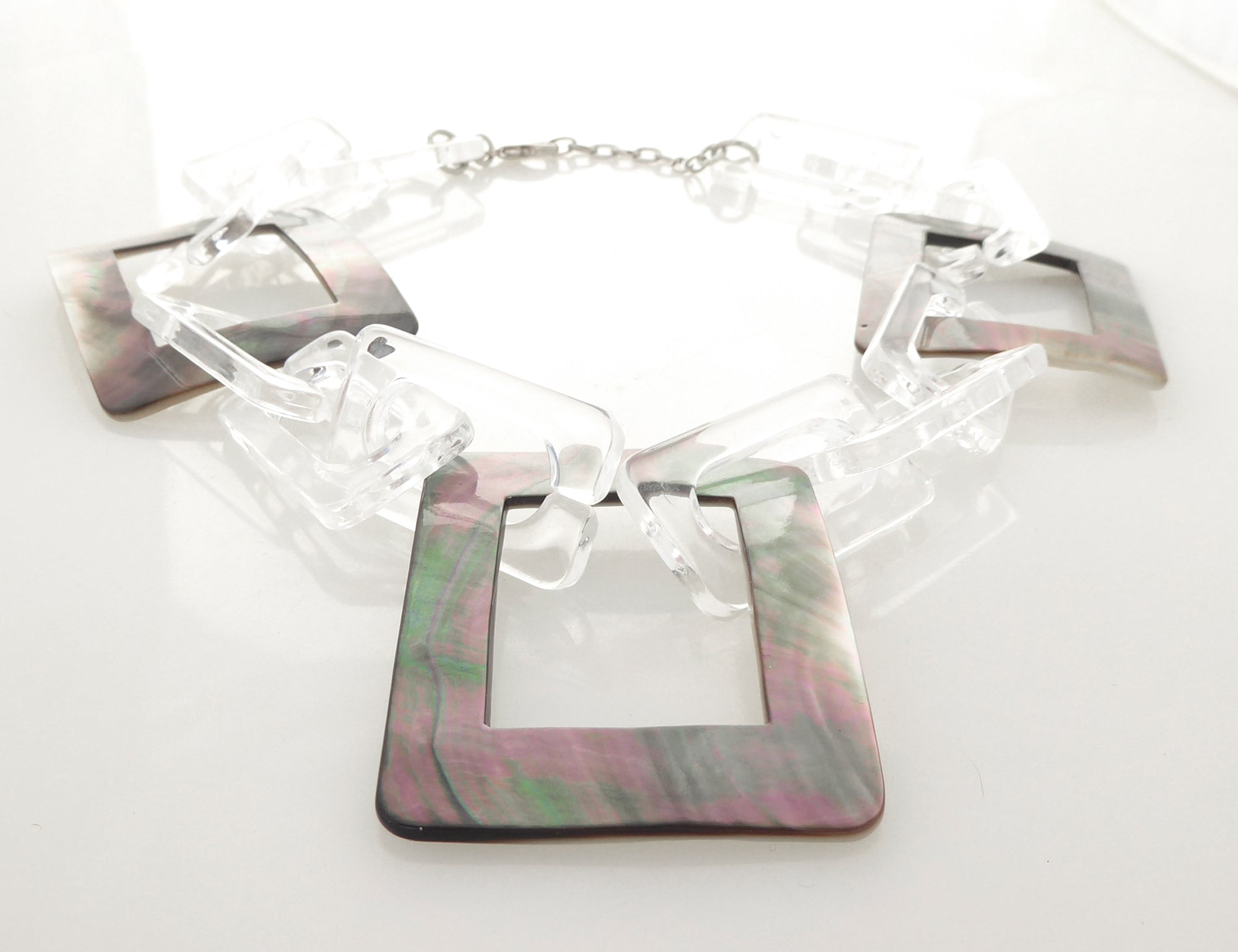 Shell rectangle necklace by Jenny Dayco 3