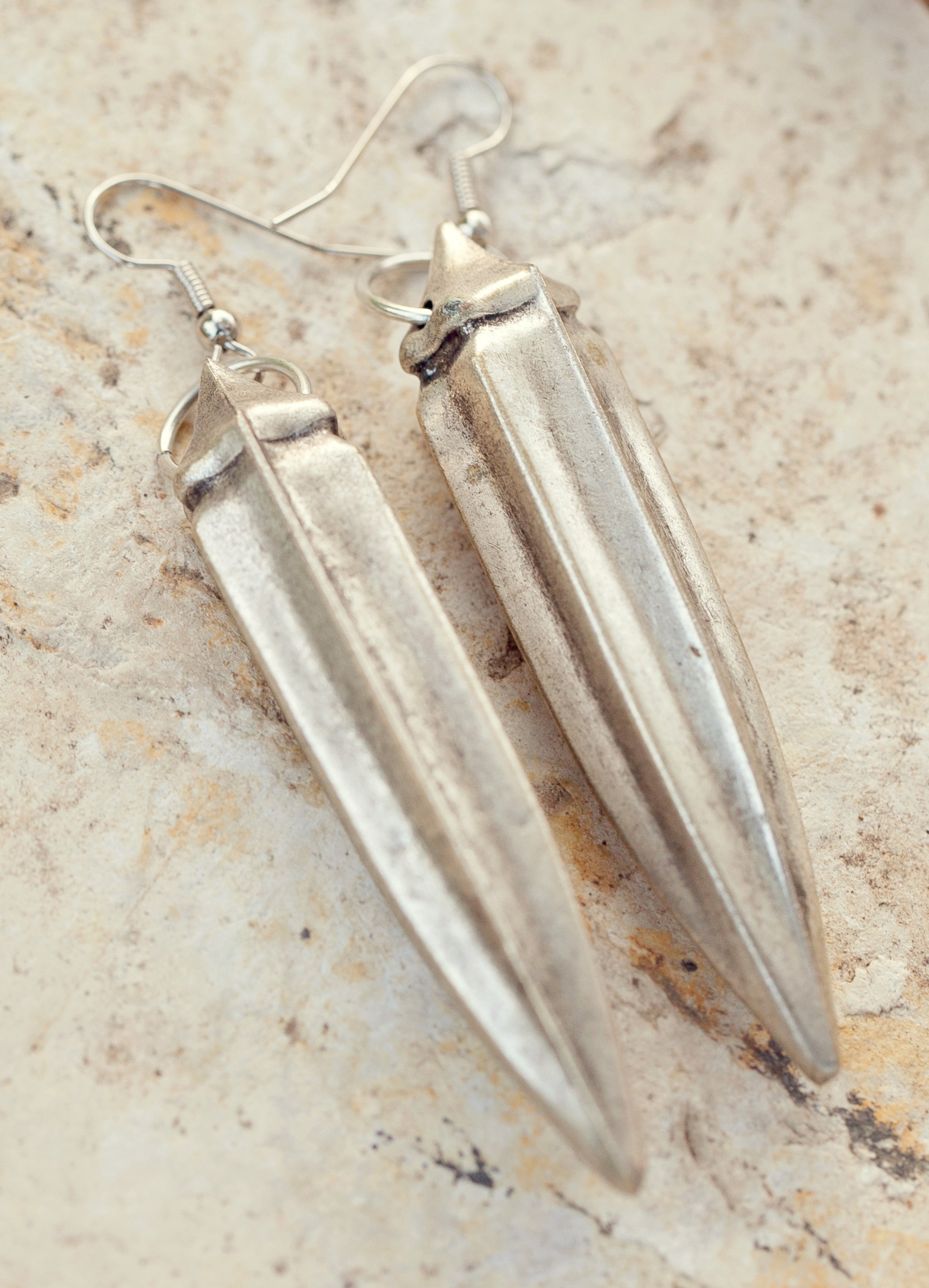 Silver okra earrings by Jenny Dayco 3