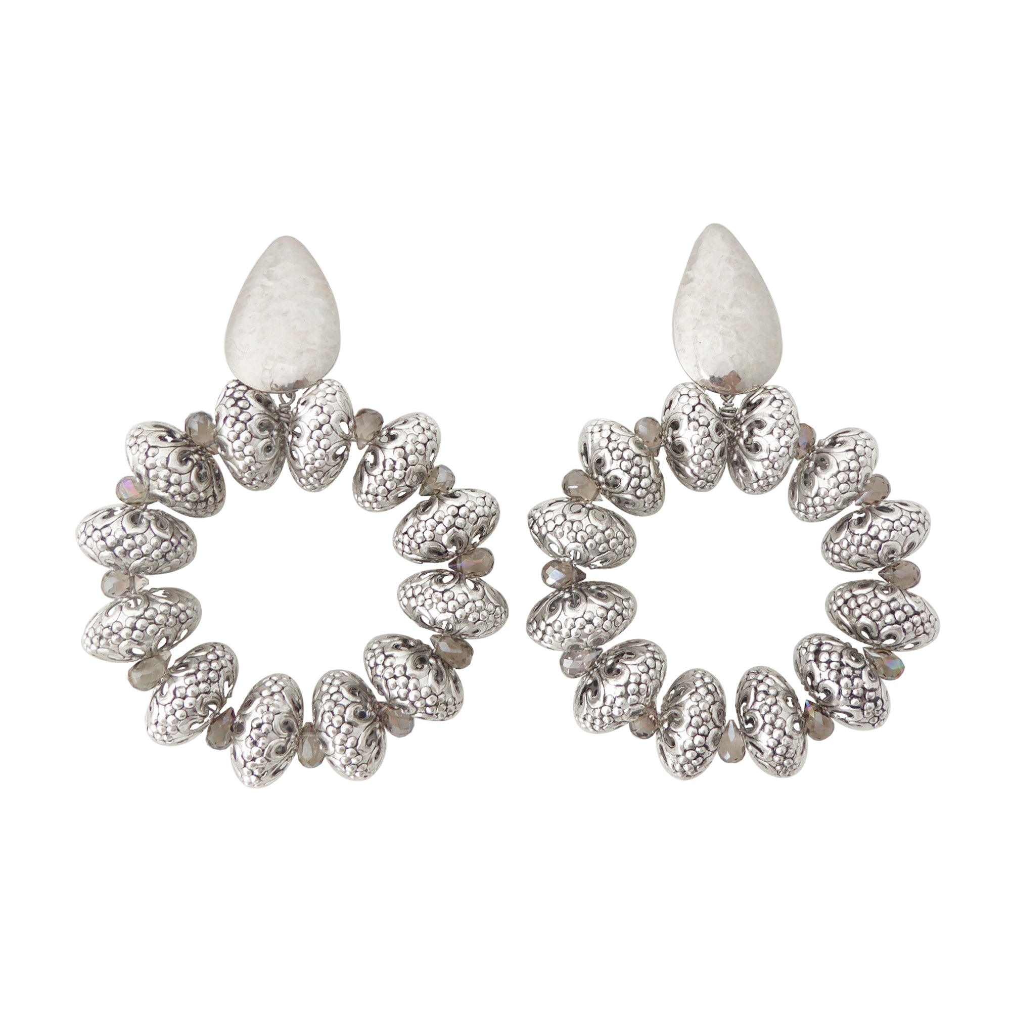 Silver elder earrings by Jenny Dayco 1