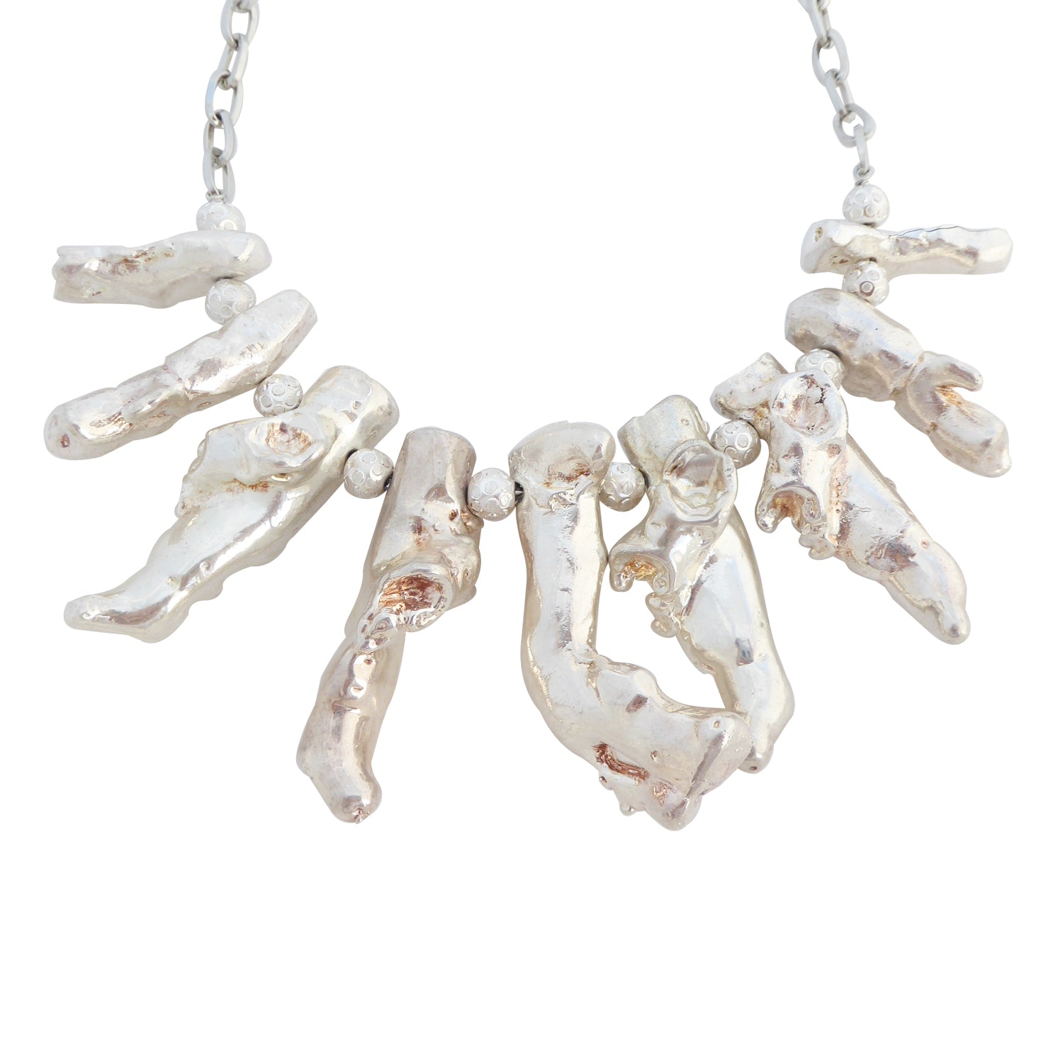 Sterling silver coral necklace by Jenny Dayco 1