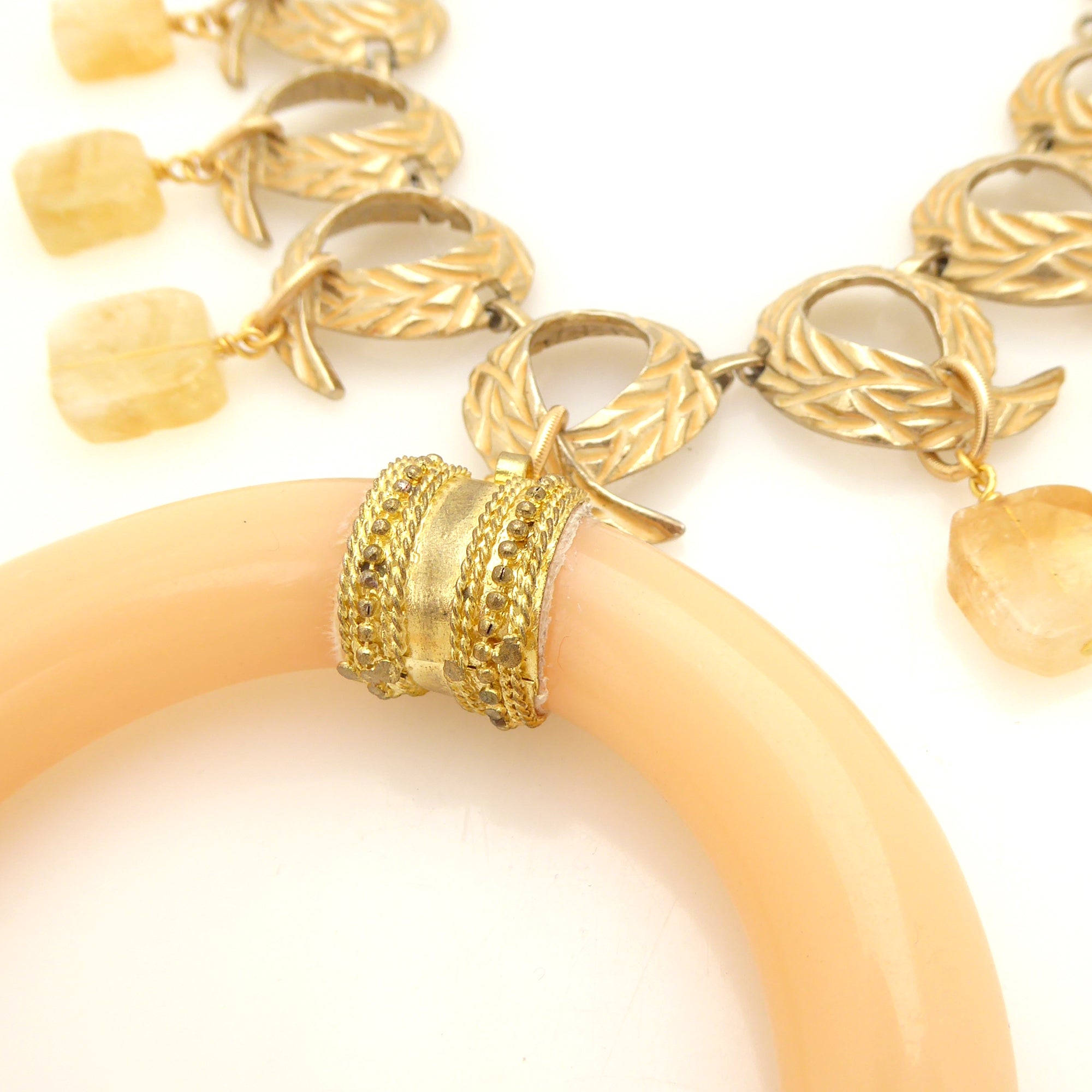 Theia citrine and crescent moon necklace by Jenny Dayco 7