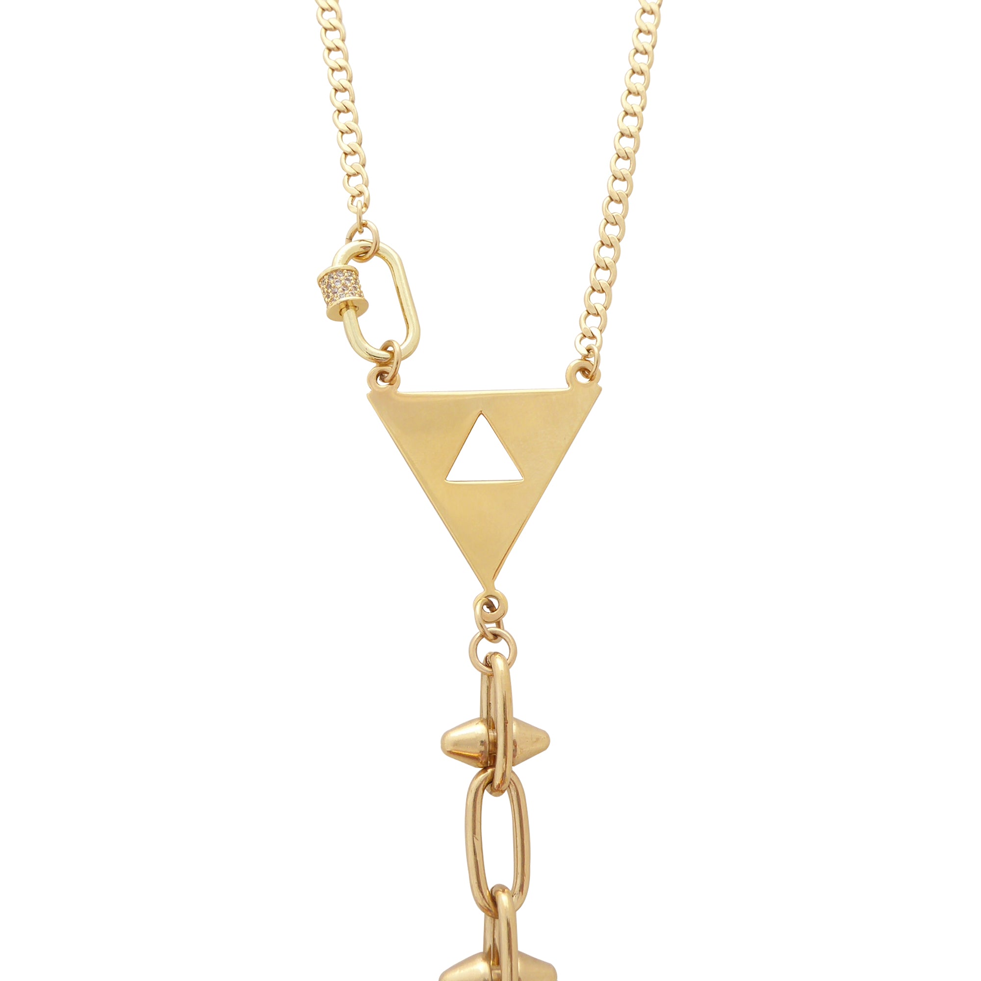 Triangular spike necklace