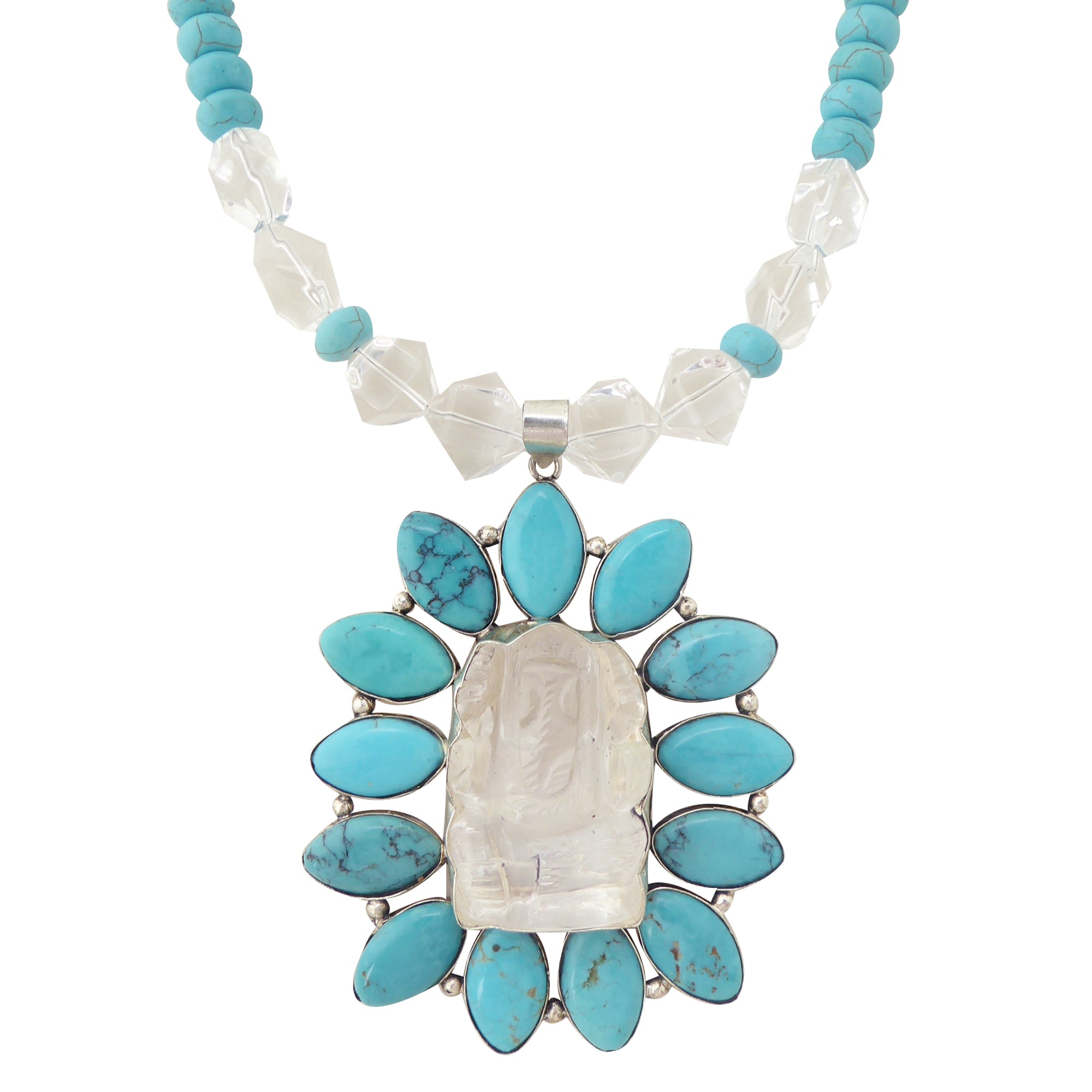 Turquoise elephant necklace by Jenny Dayco 1