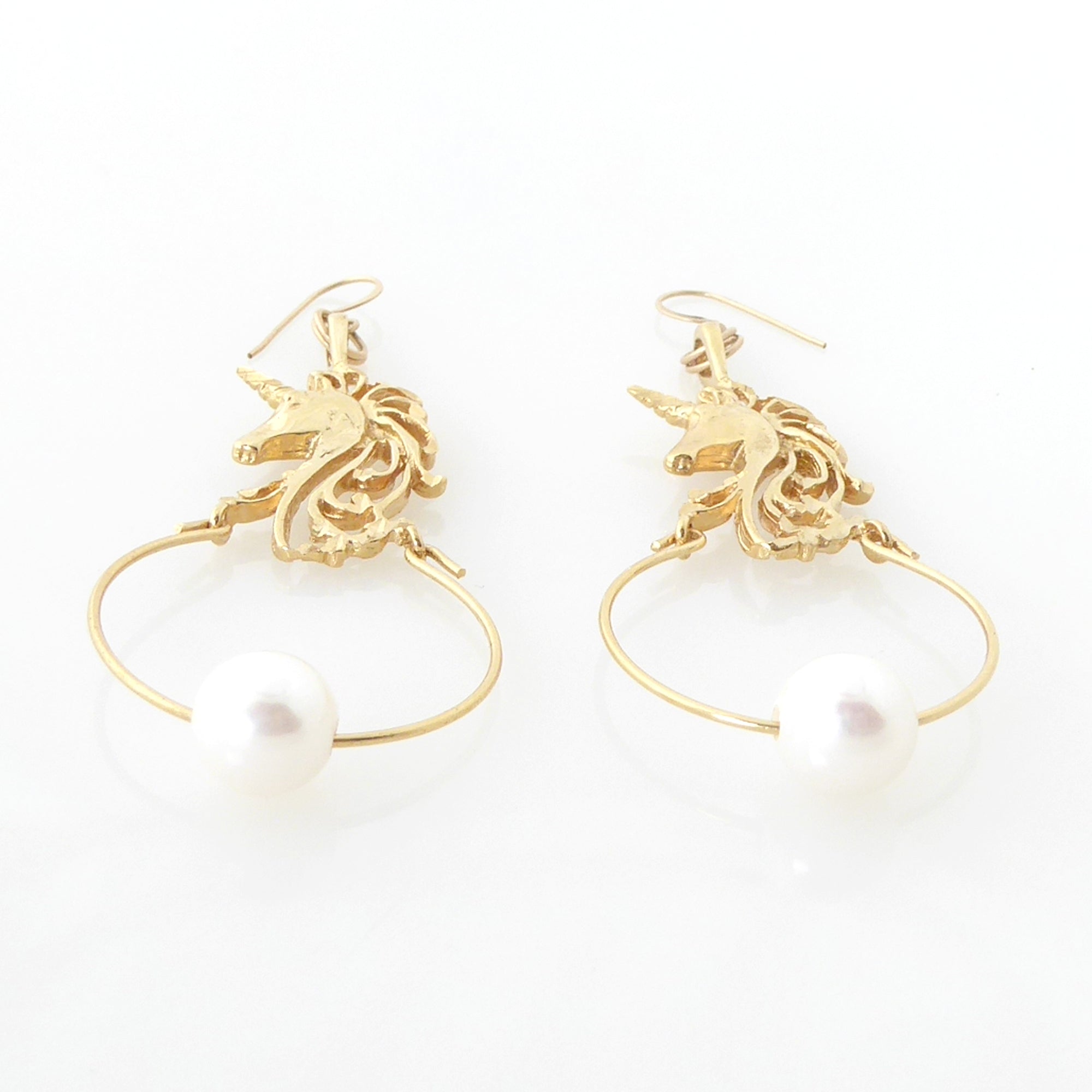 Unicorn pearl earrings by Jenny Dayco 3