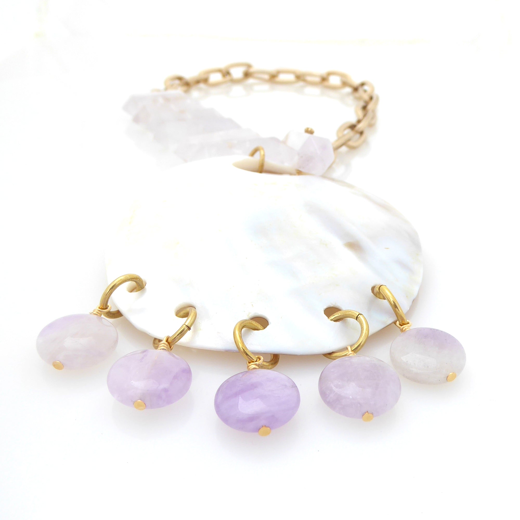 Vanora shell and amethyst necklace by Jenny Dayco 3
