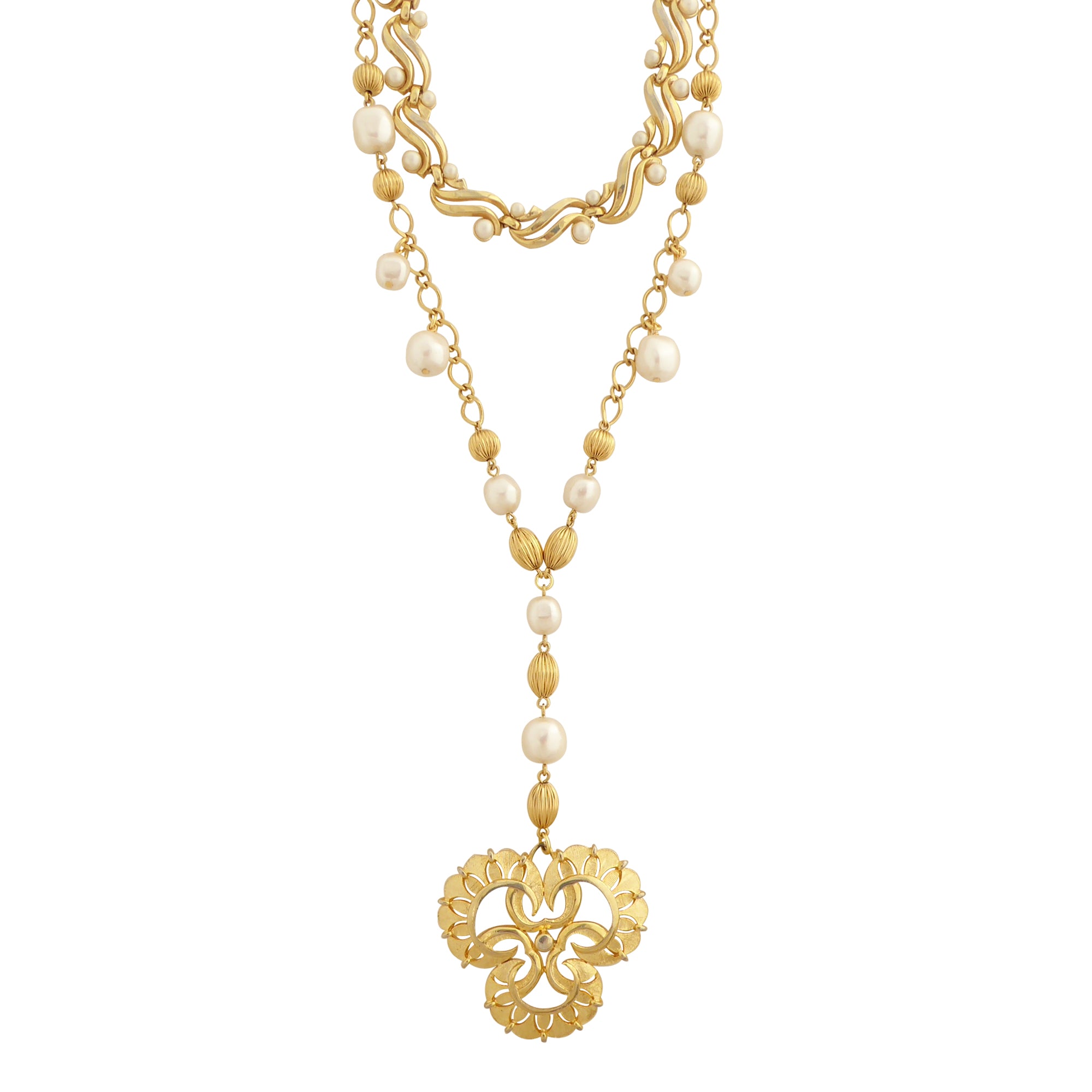 Venilia vintage pearl drop necklace by Jenny Dayco 1