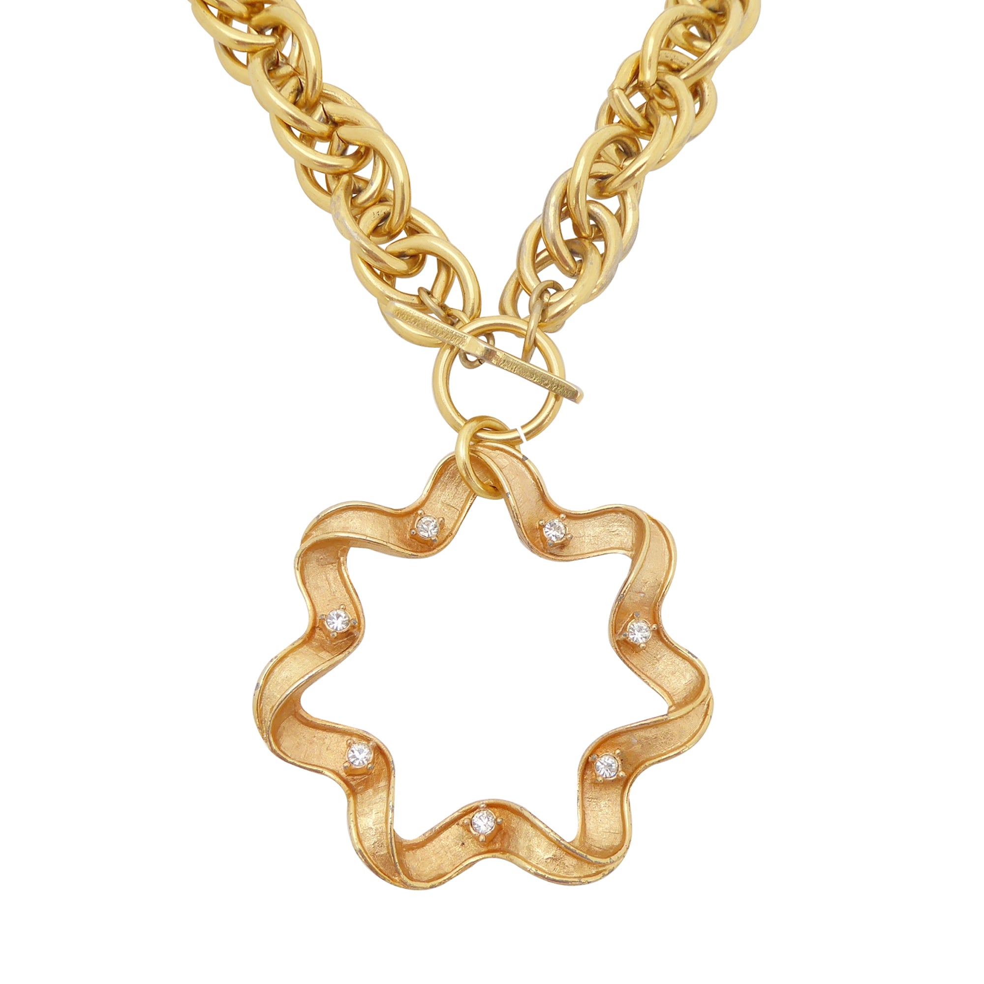 Estelita Vintage gold star banner necklace by Jenny Dayco 1