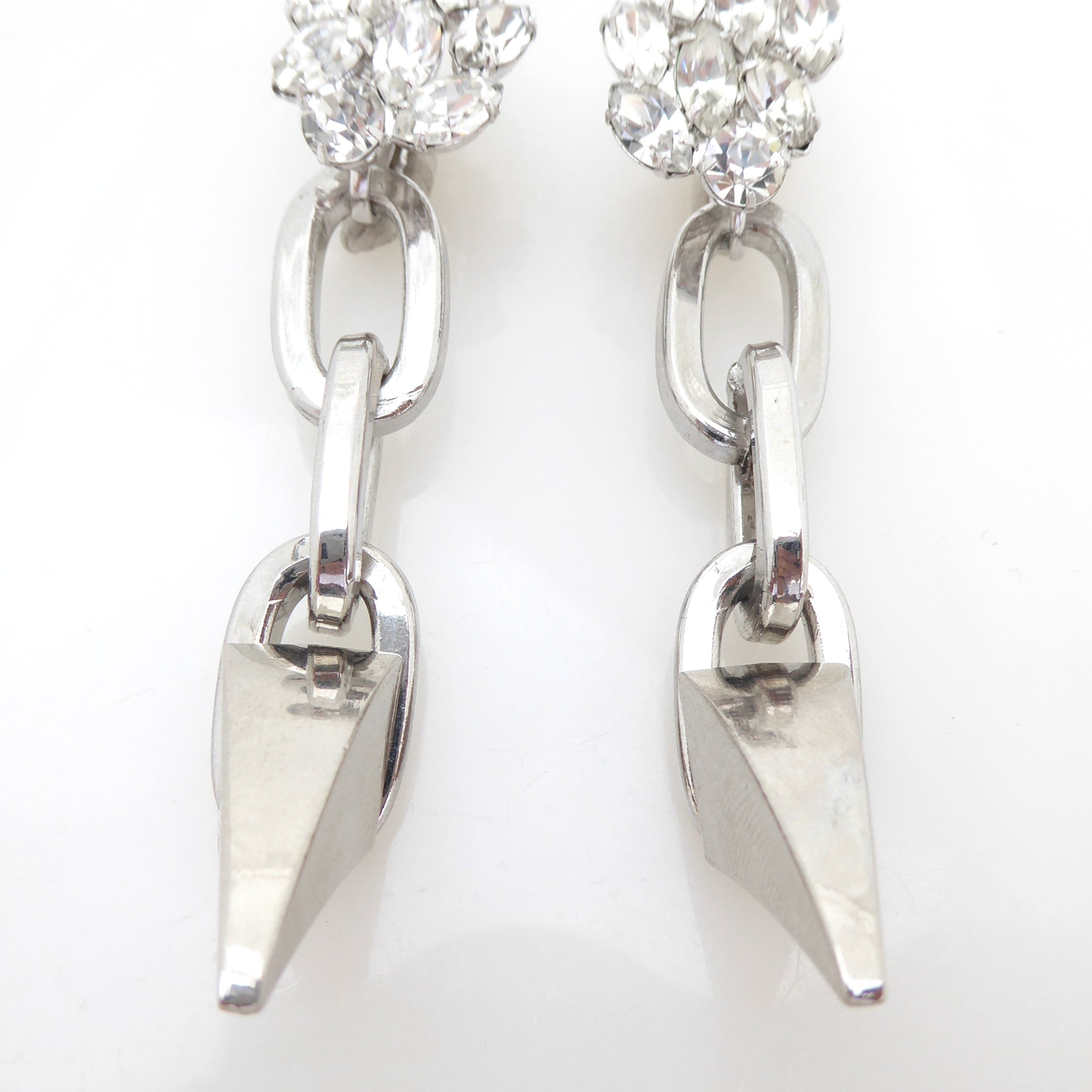 Vintage rhinestone claw earrings by Jenny Dayco 5