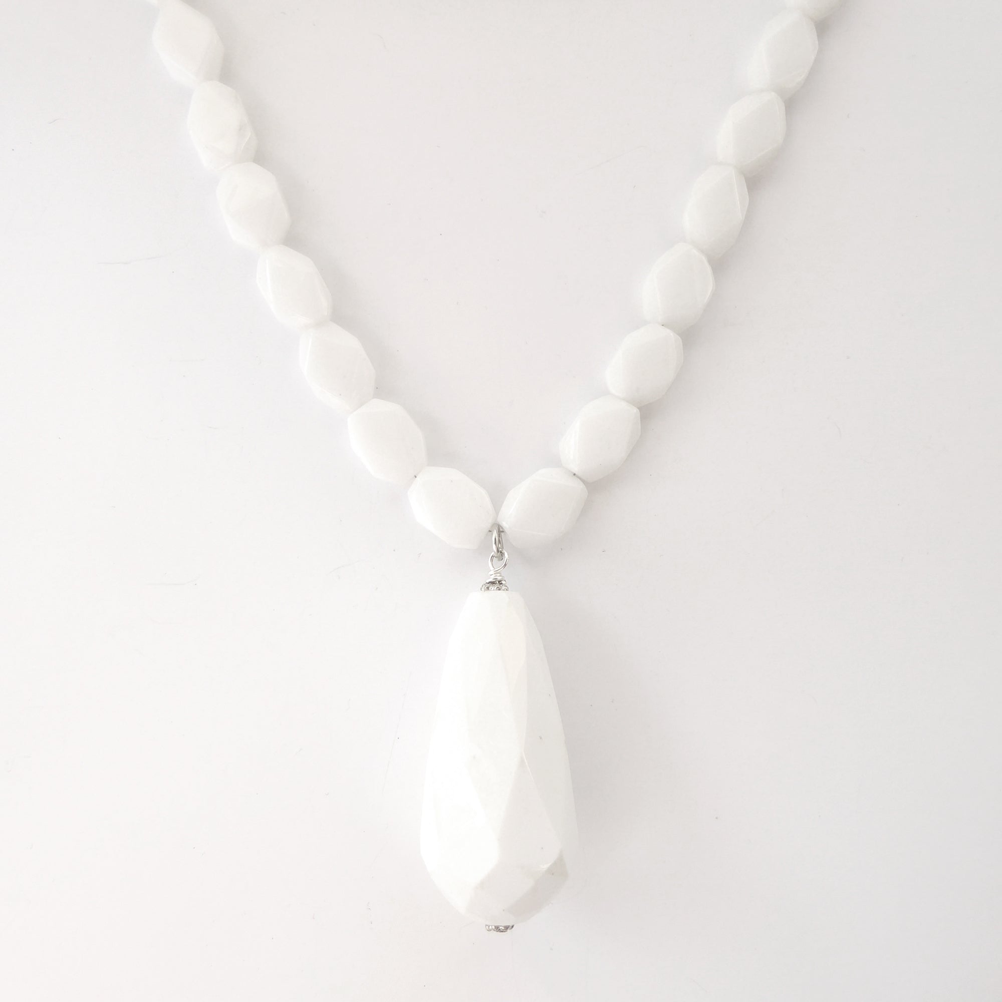 White jade teardrop necklace by Jenny Dayco 4
