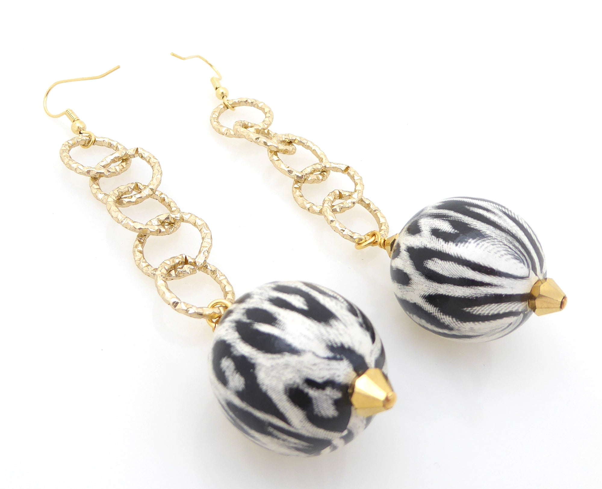 White jaguar earrings by Jenny Dayco 2