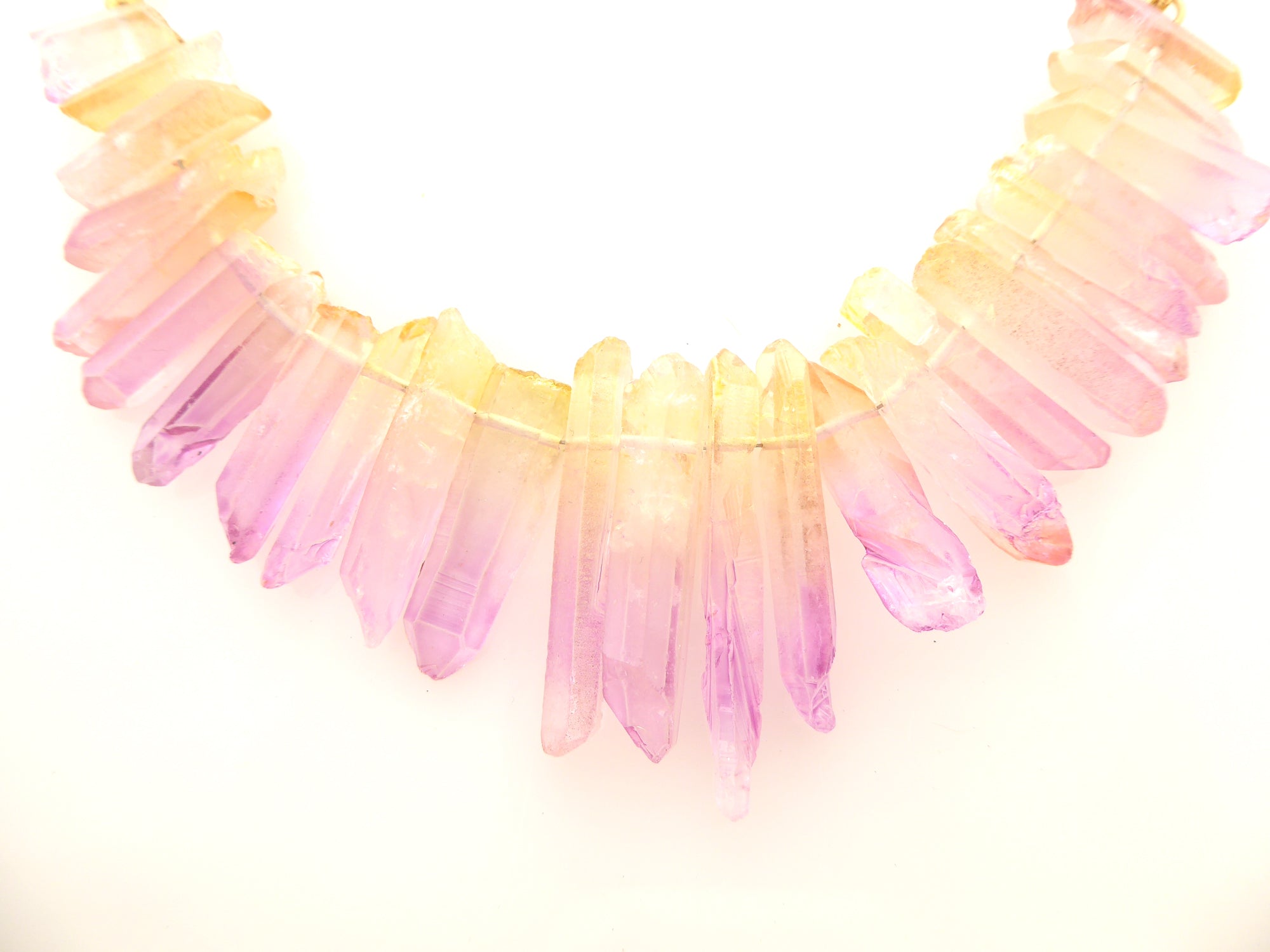 Pink lemonade quartz necklace