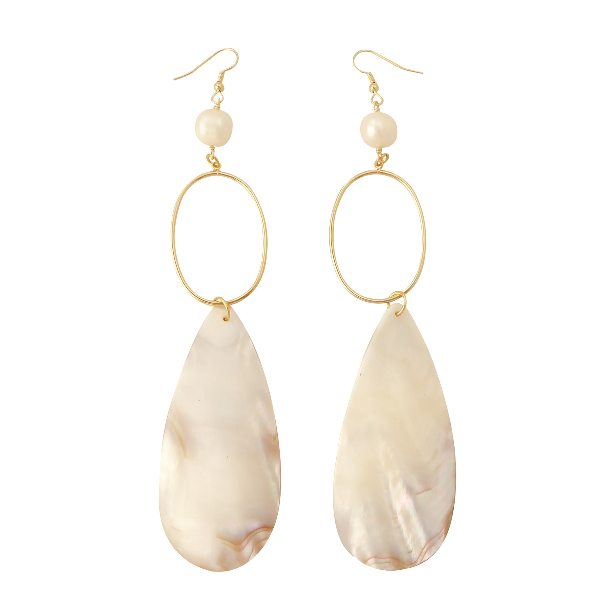 shell teardrop earrings by Jenny Dayco 1