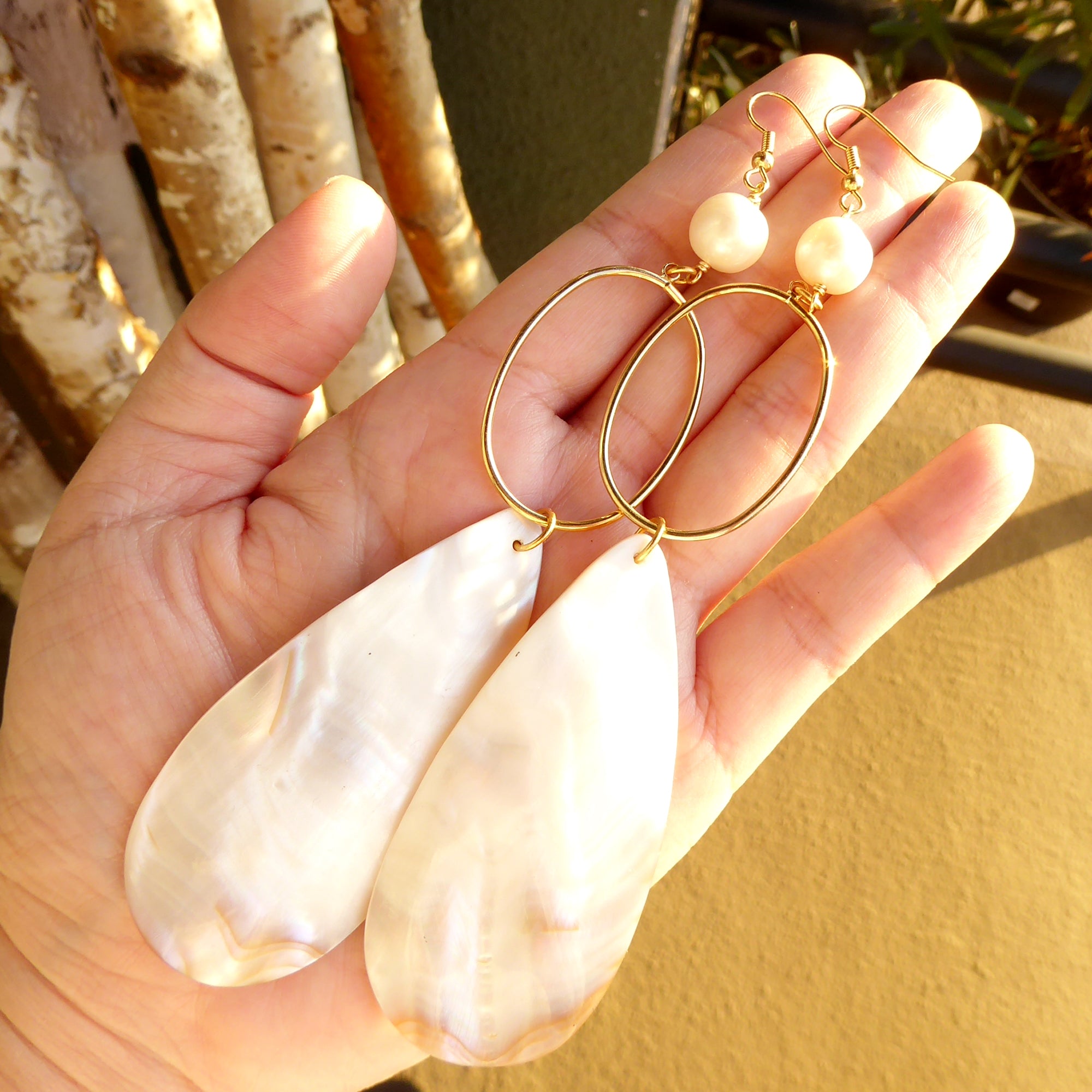 shell teardrop earrings by Jenny Dayco 5